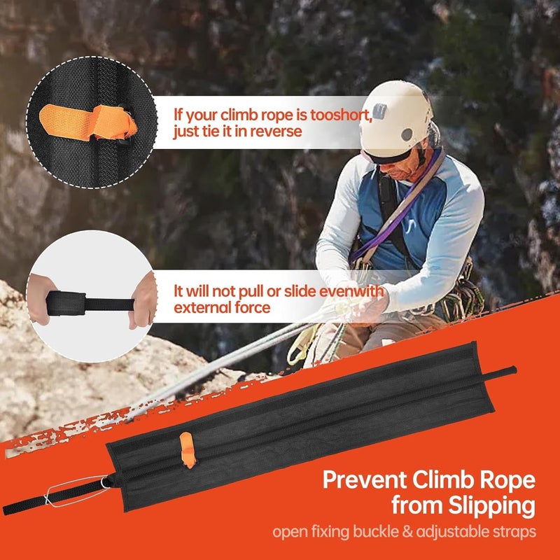 ProSSS Rope Protector Rock Climbing Arborist 26in PVC Polyester with Telescopic Fixation Straps and Rope Fixing Buckle - Image 4